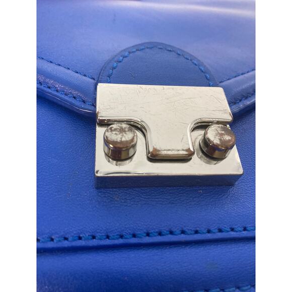 LOEFFLER RANDALL, MEDIUM BLUE LEATHER CROSSBODY BAG (ASIS) - Picture 2 of 16